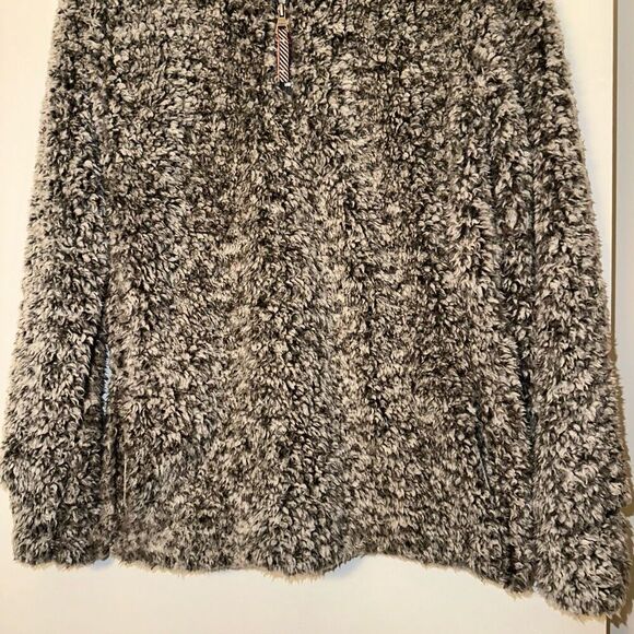 Original Weatherproof Gray Sherpa Cozy Quarter Zip Sweater Small EUC - Picture 2 of 11